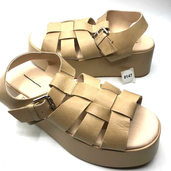 Anthropologie x Pilcro Tan Platform Leather Fisherman Sandals Size EU 40 / US 10 - Picture 8 of 8